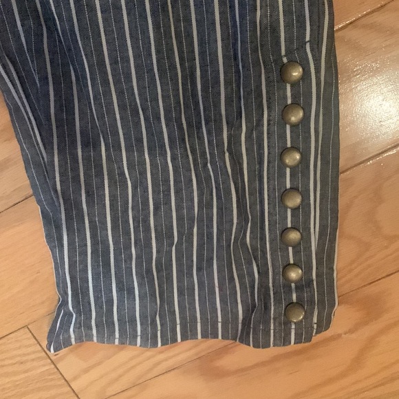 NWT 100% Simply Noelle Jean navy color striped pants xxl - Picture 2 of 4